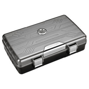 Boîte à cigares portable 10 cigares, grise