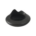 Cendrier design bar céramique noir mat forme lèvres audacieuses.