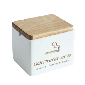 Cendrier à clapet – Smoke, blanc