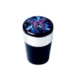 Cendrier voiture lumineux design papillon multicolore, LED, en plastique ABS.