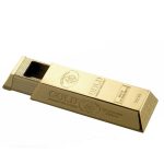 Cendrier de poche anti-odeur lingot d'or en acier inoxydable gravé