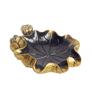 Cendrier design en résine "Feuille de Chêne" style vintage élégant