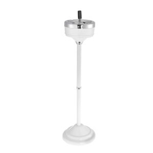 Cendrier pied extérieur blanc élégant, acier inoxydable, poussoir anti-odeur, pour cigares.