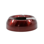 Cendrier rond en acier 'Vintage', design moderne, cuvette profonde et repose-cigarettes.