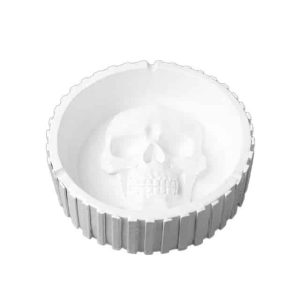 Cendrier skull – Badass, blanc