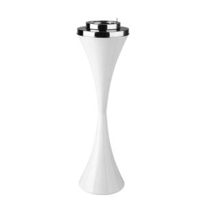 Cendrier sur pied vintage, blanc