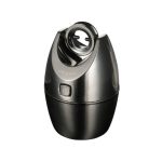Cendrier voiture JOBON 2-en-1 en métal brossé bronze avec briquet tempête électrique intégré.