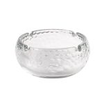 Cendrier en verre moderne, design épuré et élégant, disponible en blanc, noir ou violet.