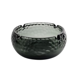 Cendrier en verre martelé – Moderne, noir
