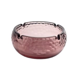 Cendrier en verre martelé – Moderne, violet