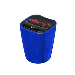 Cendrier de voiture à poussoir, bleu