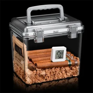 Boîte à cigares portable, transparent - 100 cigares