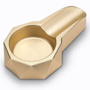 Cendrier à cigares individuel en acier inoxydable – Cortez, or