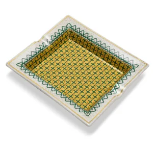 Cendrier à cigares en céramique craquelée – Molina, jaune