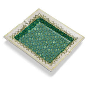 Cendrier à cigares en céramique craquelée – Molina, vert