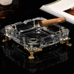 Cendrier-cigare-carré-en-verre-haut-de-gamme