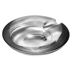 Cendrier à cigares rond en verre – Design en verre, noir