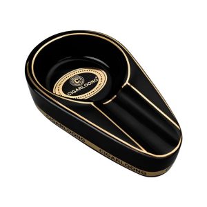 Petit cendrier à cigare en céramique – Feijoo, noir