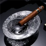 Cendrier-cigare-verre-gravé