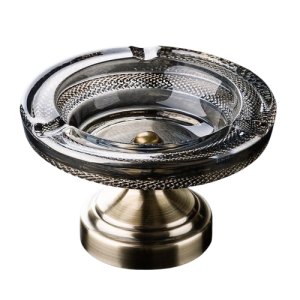 Cendrier de table en verre avec pied – Alerio, noir