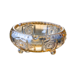 Cendrier-en-verre-de-table-vintage-doré