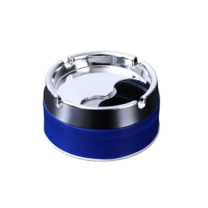 Cendrier à couvercle rotatif, bleu