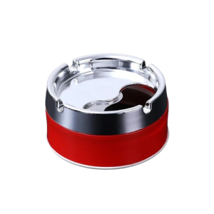 Cendrier à couvercle rotatif, rouge