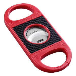 Coupe-cigare double guillotine de poche – Pivot, rouge