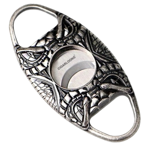 Coupe-cigare à motifs en relief – Monster, argent
