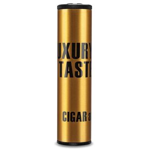 Étui à cigares en aluminium, or