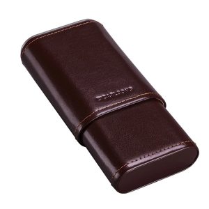 Étui à cigares en bois et cuir – Theqen, marron