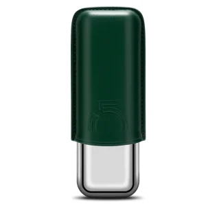Étui à cigares en acier et cuir – Osualt, vert